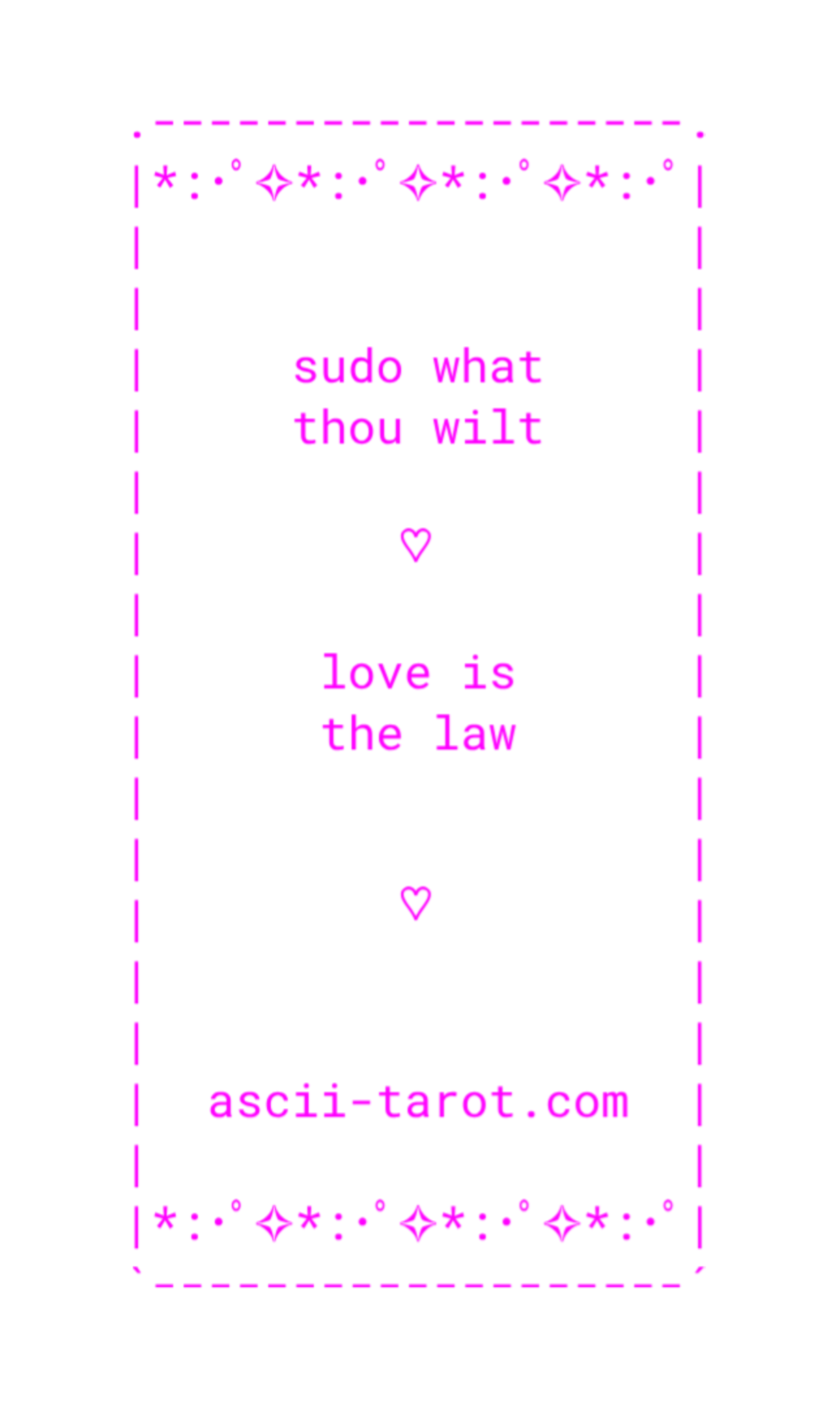 Rules Card